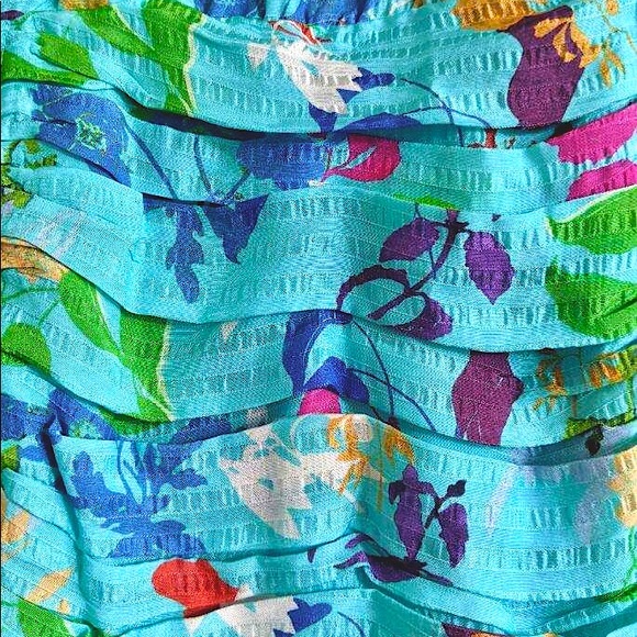 TANYA TAYLOR SILK ZORA RUCHED SHORT SLEEVE DRESS - Picture 6 of 12